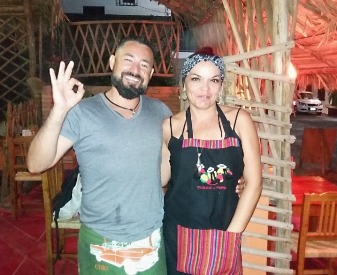 We, along with Bob & Peggy, ate at the Red Witch on our final night in San Blas. What a find. Best food we've had on this coast. The owners, Rodrigo and Edma, are so enthusiastic about their dream of creating this amazing restaurant that we all had a great time.